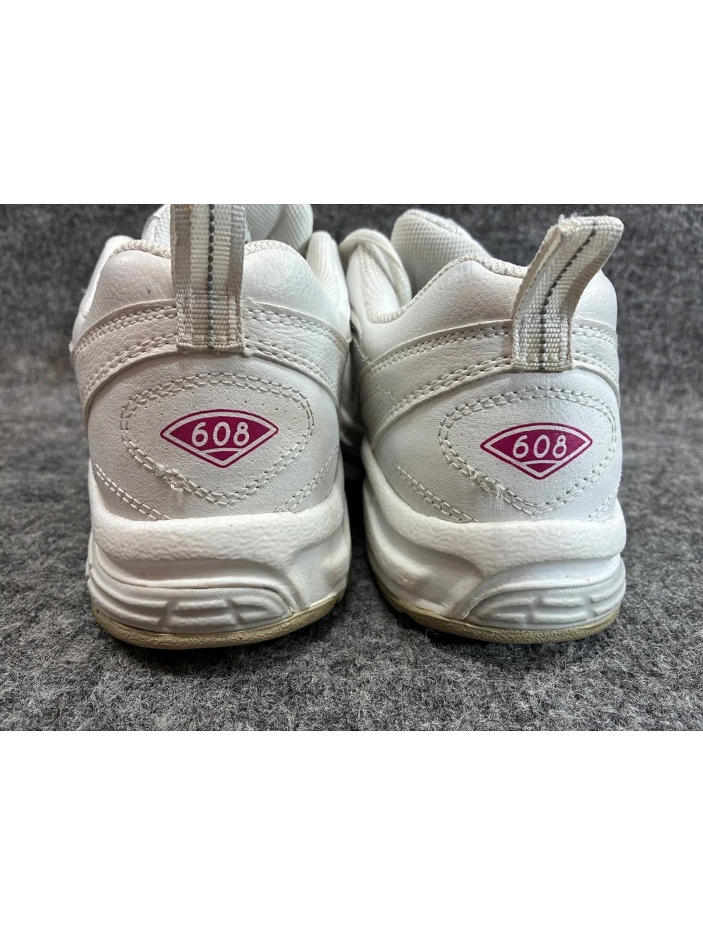 New Balance 608v3 White and Pink Athletic Shoes Size 6.5 Womens